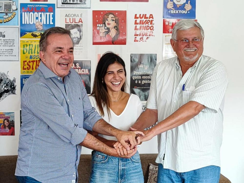 Vander Loubet, Camila Jara e Zeca do PT decidiram adotar o discurso de união. (Foto: Divulgação/Reprodução)